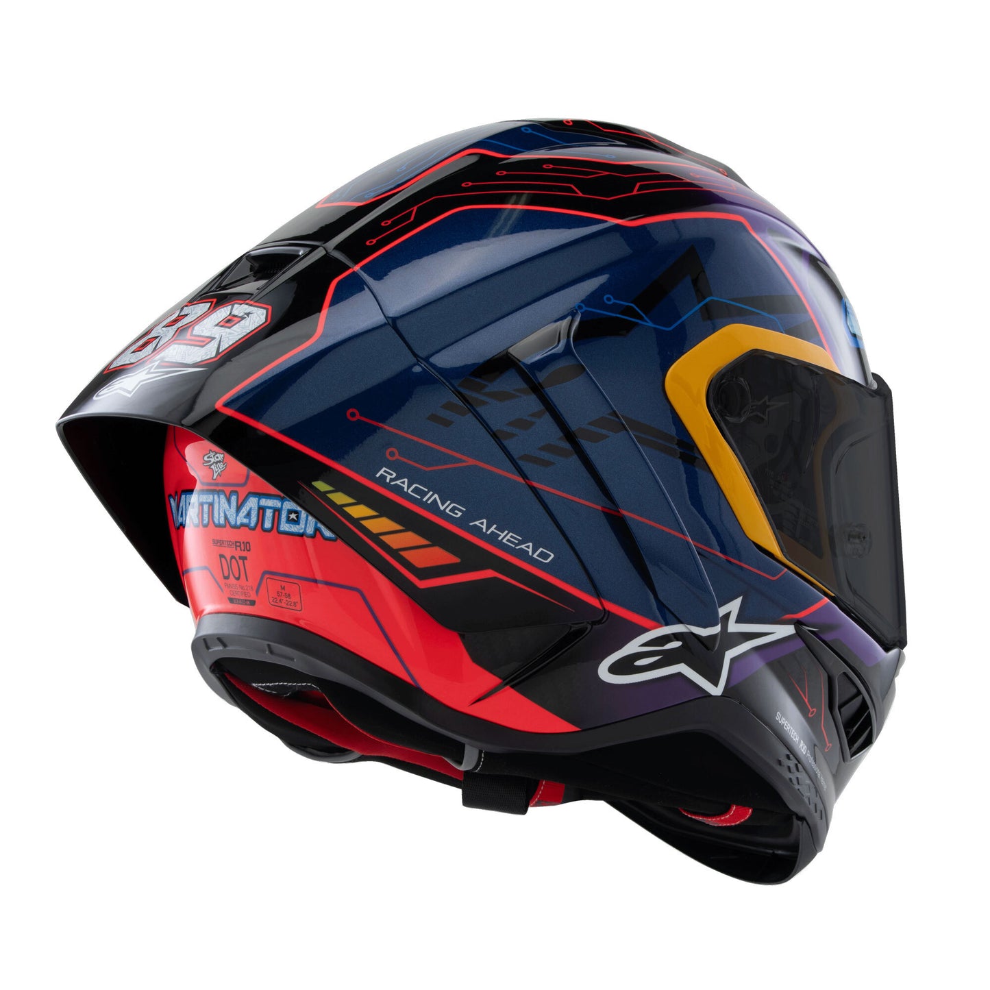 Alpinestars Supertech R10 Martinator R01 Blue Purple Red Gloss