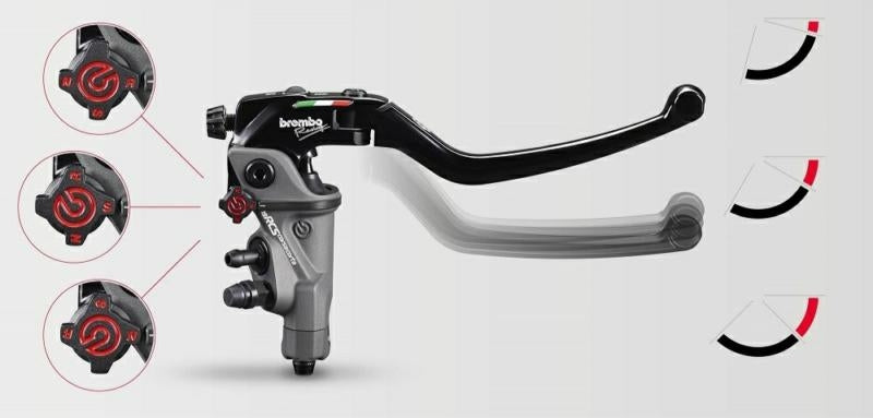 BREMBO RCS CORSA CORTA 19MM ADJUSTABLE RADIAL BRAKE MASTER CYLINDER