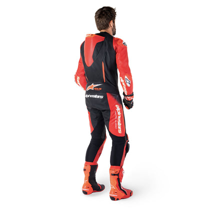 Alpinestars GP-R7 1 Pc Leather Suit Black Mid Red